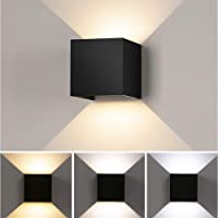 Houkiper Aplique Pared Exterior- Aplique Pared Interior de Inducción IP56 Impermeable- Aplique Pared Interior Led Blanco…